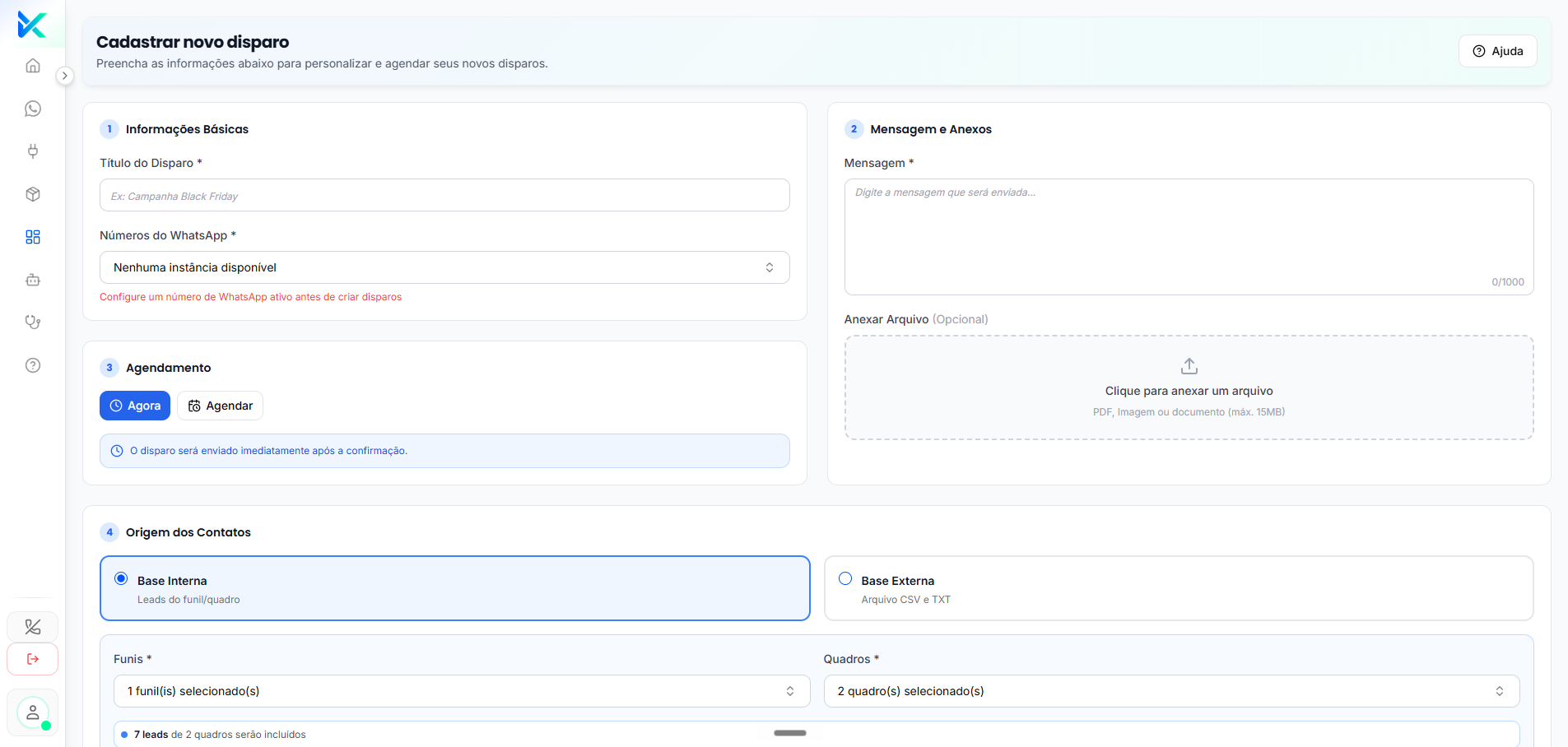 NextApps — Editor de campanhas e mensagens