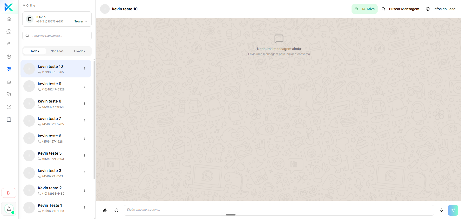 Plataforma NextApps — Chat de mensagens